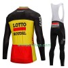 Fietskleding (Fietsshirt Lange Mouw + Lange Koersbroek) 2018 Lotto-Soudal N002